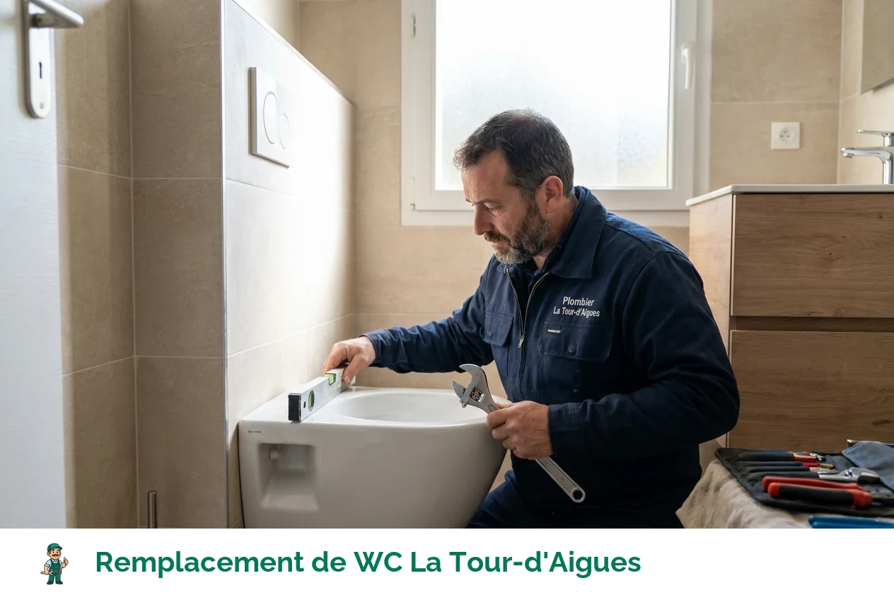 Remplacement de WC à La Tour-d'Aigues